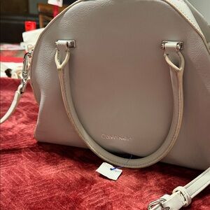 Calvin Klein Light Gray Satchel